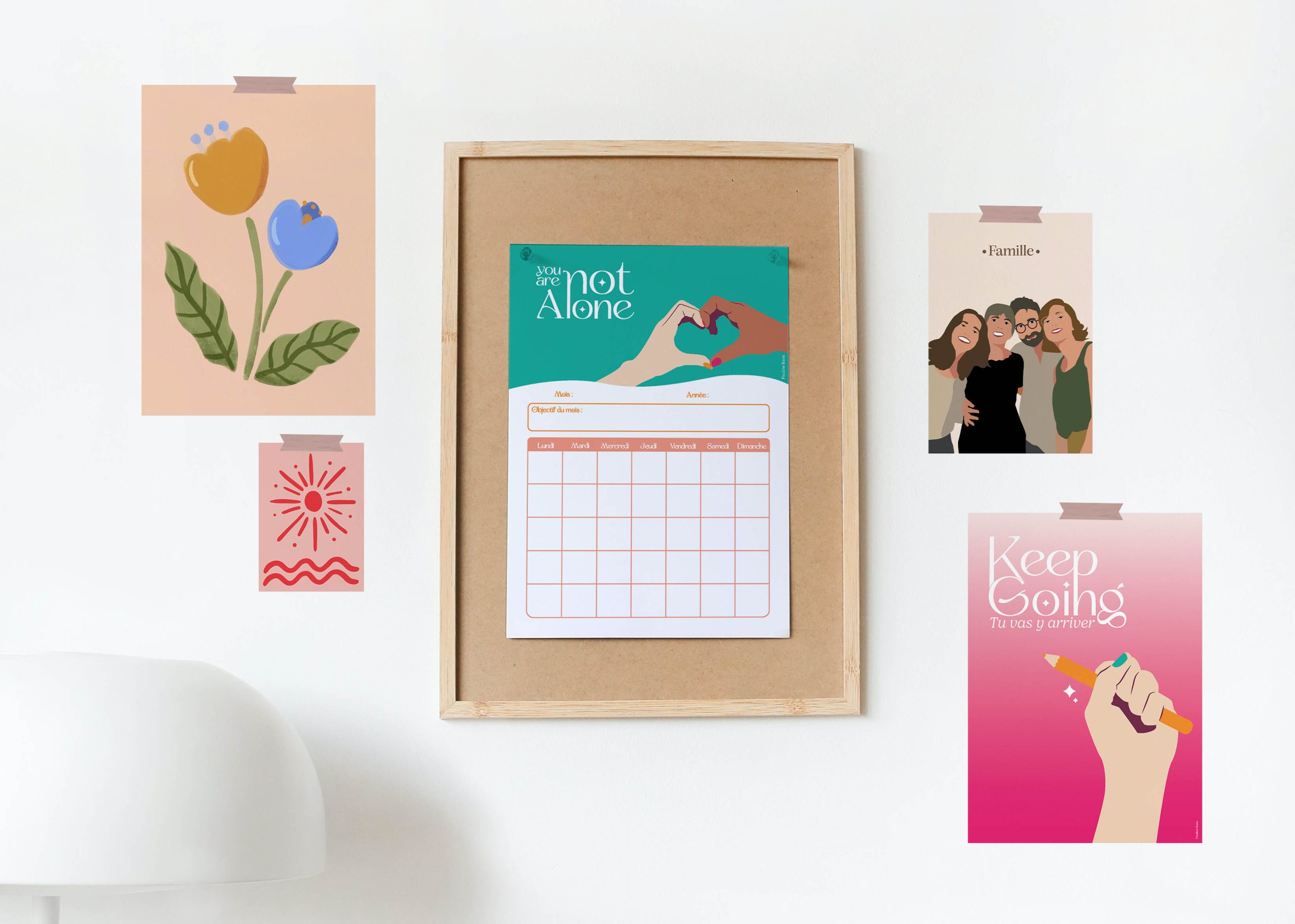 Calendrier motivation avec message inspirant par Pauline Bans